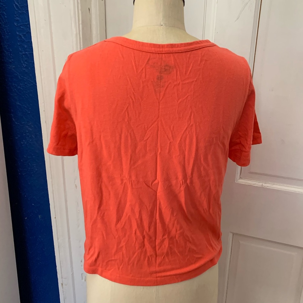 Orange heart leopard crop top - Picture 2 of 4